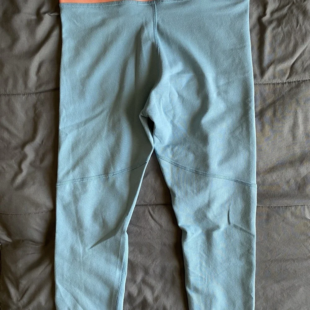NWT Girls Large Nike Air Blue Teal Leggings Skinny Tight Athletic Orange Sporty - Picture 7 of 9